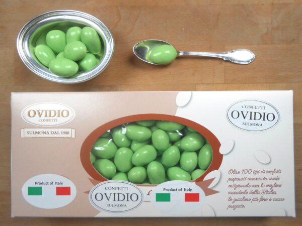 Confetto Cioccomandorla con Cioccolato Bianco Menta di Pancalieri e Nocciola Verde Naturale